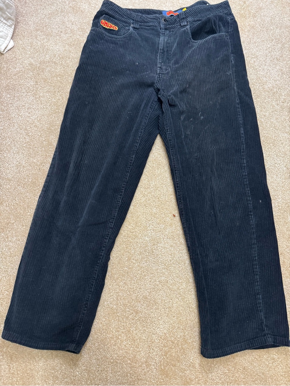 Empyre Men's Black Corduroy Relaxed Jeans 30x30